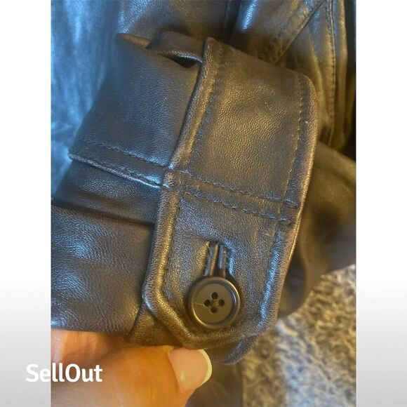 Roundtree & Yorke Men's Black Leather Bomber Jacket XLT Big & Tall - Picture 7 of 12